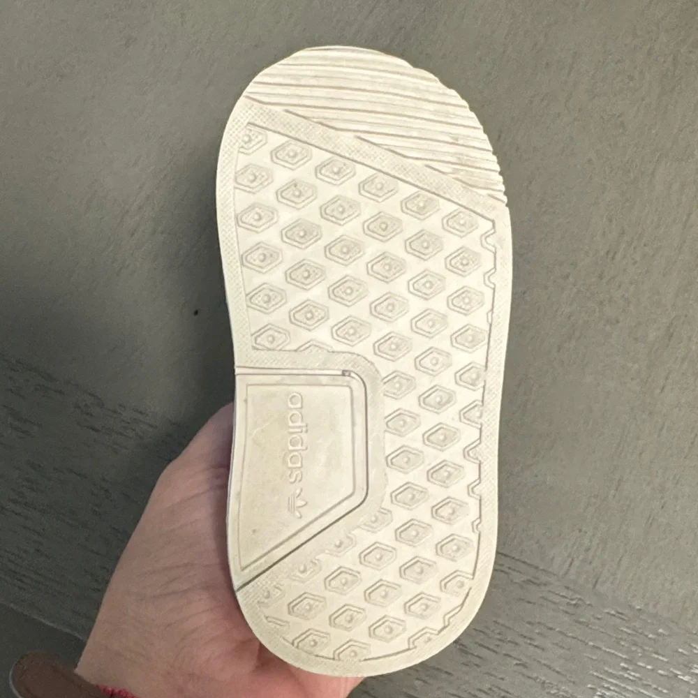 adidas Kids Light Grey Knit Slip-On Sneakers
